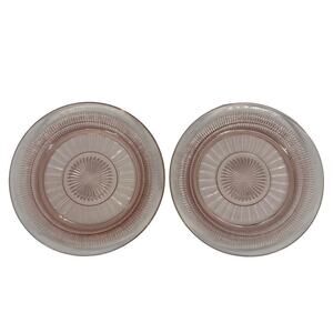 Vintage Anchor Hocking Coronation‎ Pink Bread & Butter Plates Depression Glass